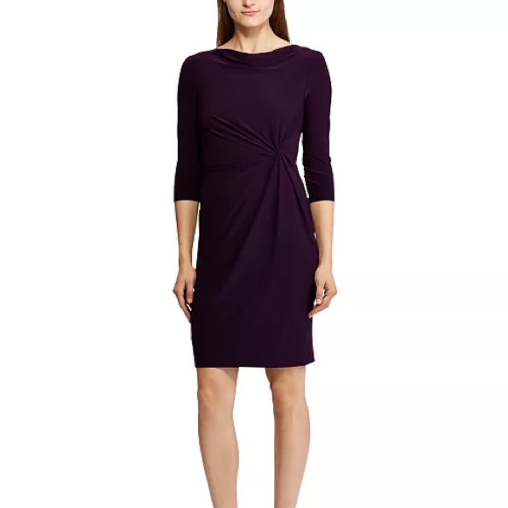 Lauren Ralph Lauren
Petite Twisted-Knot Jersey Dress, Purple